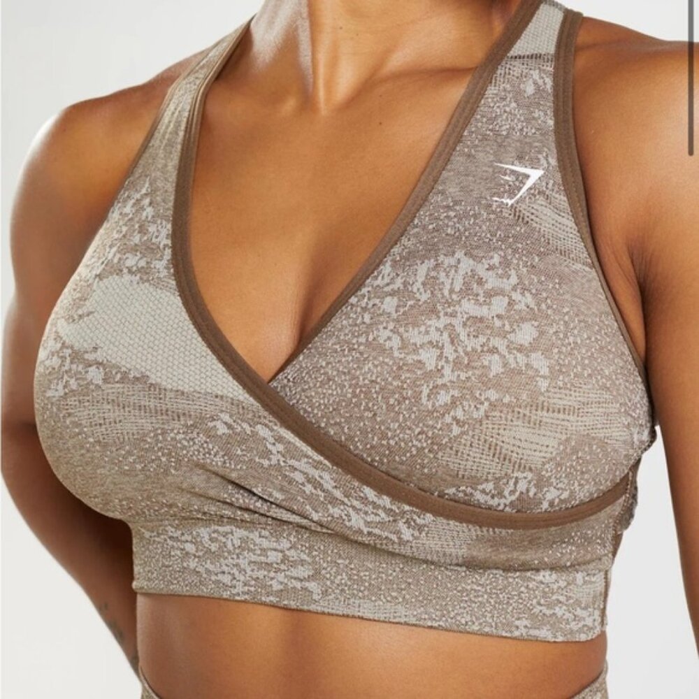 GymShark ADAPT CAMO SEAMLESS SPORTS BRA